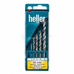 Заказать Набор спиральных сверл HSS turbo (3,4,5,6,8 мм), 5 предметов Heller TD28817 отпроизводителя Heller