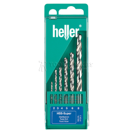 Заказать Набор сверл по металлу HSS-G Super DIN 338 RN Ø 2/3/4/5/6/8 мм 6 предметов Heller TD17731 отпроизводителя Heller