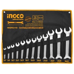Набор рожковых ключей 6-32 мм 12 предметов INGCO HKSPA2142
