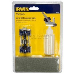 Заказать Набор для заточки стамесок из 3 предметов точильный камень, направляющая и масло IRWIN 10507932 отпроизводителя IRWIN