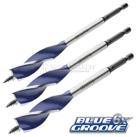 Набор сверл по дереву Blue Groove, 20, 22, 25 мм, 3 предмета IRWIN 10506627