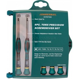 Заказать Набор отверток для точной механики JONNESWAY TORX®, 65 мм, 6 предметов D3765T06S отпроизводителя JONNESWAY