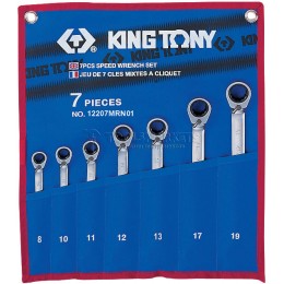 Заказать Набор комбинированных трещоточных ключей, 8-19 мм, чехол из теторона, 7 предметов KING TONY 12207MRN01 отпроизводителя KING TONY
