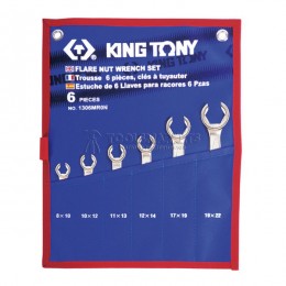 Заказать Набор разрезных ключей, 8-22 мм, чехол из теторона, 6 предметов KING TONY 1306MRN отпроизводителя KING TONY