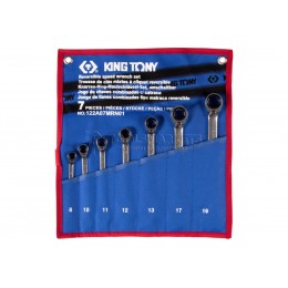 Заказать Набор комбинированных трещоточных ключей, 8-19 мм, чехол из теторона, 7 предметов KING TONY 122A07MRN01 отпроизводителя KING TONY