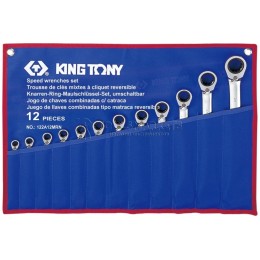 Заказать Набор комбинированных трещоточных ключей, 8-24 мм, чехол из теторона, 12 предметов KING TONY 122A12MRN отпроизводителя KING TONY