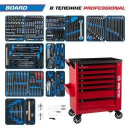 Заказать Набор инструментов 325 предметов, "BOARD", в красной тележке KING TONY 9G38-325MRVR отпроизводителя KING TONY