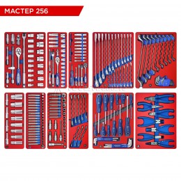 Заказать Набор инструментов 256 предметов, "МАСТЕР 256", для тележки, 11 ложементов МАСТАК 5-00256 отпроизводителя МАСТАК