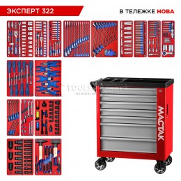 Заказать Набор инструментов 323 предмета, "ЭКСПЕРТ 322", в красной тележке МАСТАК 50-07322R отпроизводителя МАСТАК