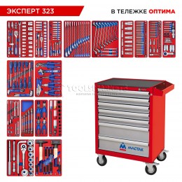 Заказать Набор инструментов 323 предмета, "ЭКСПЕРТ 323", в красной тележке МАСТАК 52-07323R отпроизводителя МАСТАК