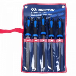Заказать Набор напильников 200 мм, двухкомпонентные рукоятки, 5 предметов KING TONY 1005GQ отпроизводителя KING TONY