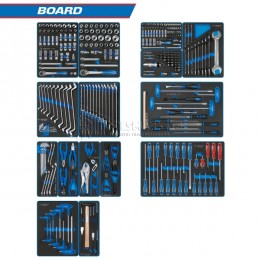 Набор инструментов "BOARD" в чёрной тележке, 325 предметов KING TONY 9G35-325MRV