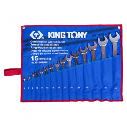 Заказать Набор комбинированных ключей, 6-32 мм, чехол из теторона, 15 предметов KING TONY 1215MRN02 отпроизводителя KING TONY