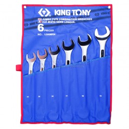 Заказать Набор комбинированных ключей, 34-50 мм, чехол из теторона, 6 предметов KING TONY 1296MRN отпроизводителя KING TONY