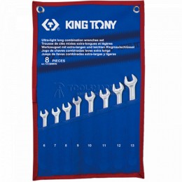 Заказать Набор комбинированных удлиненных ключей, 6-13 мм, чехол из теторона, 8 предметов KING TONY 12C8MRN отпроизводителя KING TONY