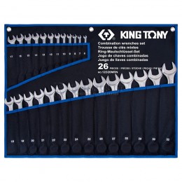 Заказать Набор комбинированных ключей, 6-32 мм, чехол из теторона, 26 предметов KING TONY 12D26MRN отпроизводителя KING TONY