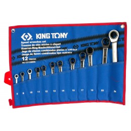 Заказать Набор комбинированных трещоточных ключей, 8-24 мм, чехол из теторона, 12 предметов KING TONY 12112MRN отпроизводителя KING TONY