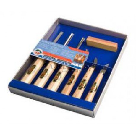 Набор инструментов для резьбы по дереву в картонной коробке 7 предметов KIRSCHEN KR-3427000