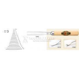 Резец прямой с восьмигранной рукояткой из граба 14 мм KIRSCHEN KR-3103014
