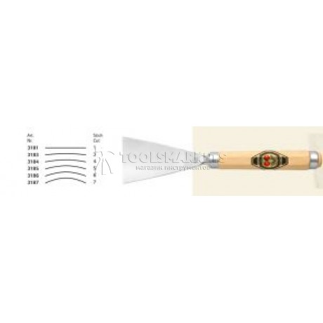 Резец треугольный с восьмигранной рукояткой из граба 60 мм KIRSCHEN KR-3184060