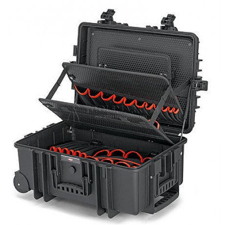Инструментальный чемодан "Robust45" Elektro пустой с встроенными колёсиками и выдвижной ручкой KNIPEX KN-002137LE