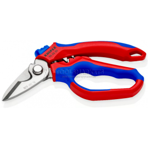 Ножницы электрика Knipex угловые, обжим концевых гильз: 0.5–6 мм и 10–25 мм, 160 мм, нержавеющие, 2-компонентные ручки, SB KN-950520SB