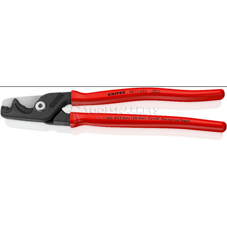 Кабелерез Knipex StepCut XL ступенчатый рез, Ø 23 мм, длина 225 мм, фосфатированный, обливные ручки KN-9511225