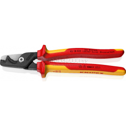 Кабелерез Knipex StepCut XL VDE ступенчатый рез, Ø 23 мм, 225 мм, хром, 2-комп диэлектрические ручки KN-9518225