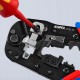 Пресс-клещи для штекеров RJ 45 Knipex 3-в-1, кол-во гнёзд: 1, 8-пин 8P8C, резка и зачистка кабеля, 190 мм KN-975113