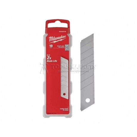 Лезвия для выдвижных ножей Milwaukee 25 мм GEN II (10 шт) 4932480108