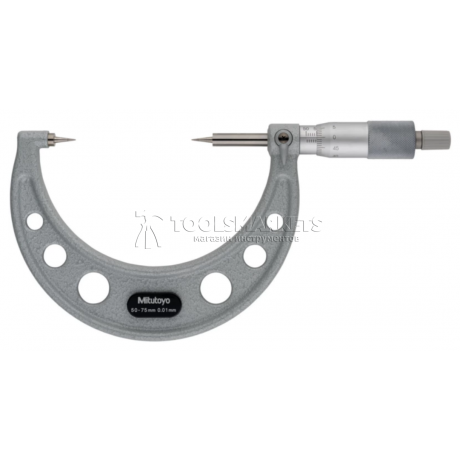 Микрометр MITUTOYO 50-75 мм, 0.01 мм с точечными губками 112-167