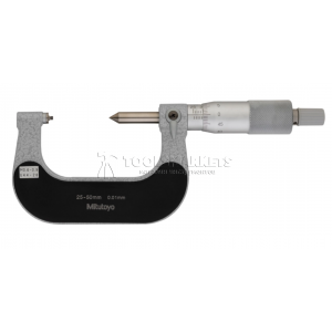 Резьбомерный микрометр MITUTOYO 25-50 мм, 0.01 мм, 0.6-0.9мм/44-28TPI 125-107