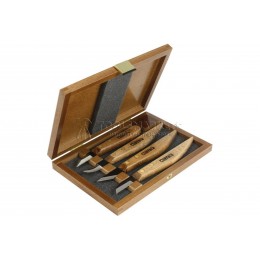 Набор из 4 ножей для резьбы по дереву в дер коробке Profi NAREX 869100
