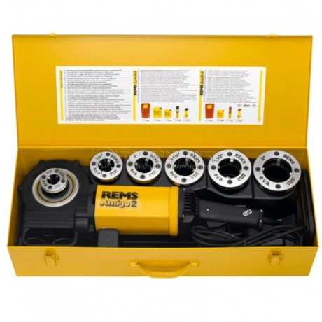 Электрический резьбонарезной клупп Амиго 2 в стальном чемодане M 20-25-32-40-50(Mx1,5) REMS 540022
