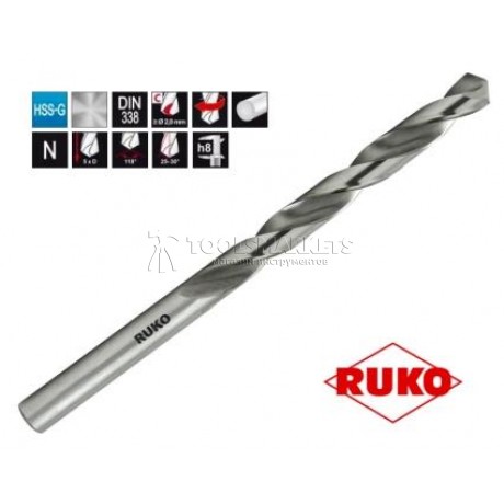 Сверло по металлу RUKO DIN 338 тип N HSS-G VAP 1,4 мм 214014S