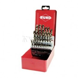 Заказать Набор сверл RUKO DIN 338 тип VA HSSE Co5%, 25 предметов 1.0 - 13.0 мм х 0.5 мм 215215 отпроизводителя RUKO
