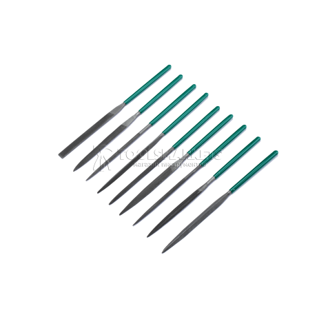 Набор надфилей 10 предметов, 4х160мм, прямые SATA 03802