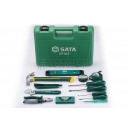 Набор инструментов SATA 19 предметов, комбинированный слесарный, монтажный 05163