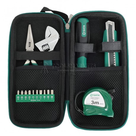Набор инструментов SATA 15 предметов, комбинированный 06001A