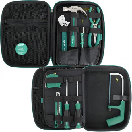 Набор инструментов SATA 11 предметов, комбинированный слесарный, монтажный 06003A