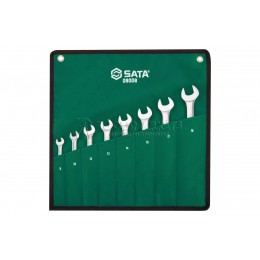 Набор ключей 8 предметов, комбинированные храповые, полированные SATA 08008