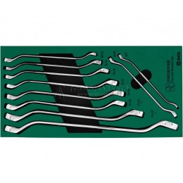 Набор ключей 10 предметов, накидные, глубокая посадка, ложемент SATA 09905