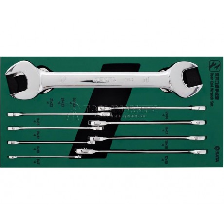 Набор ключей SATA 10 предметов, рожковые, ложемент 09904