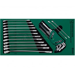 Набор ключей SATA 30 предметов, комбинированные и шестигранники, ложемент 09906