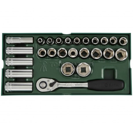 Набор головок SATA 26 предметов, 1/2", ложемент 09915