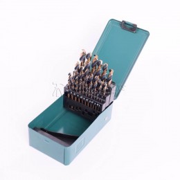 Набор сверл 25 предметов по металлу, быстрорежущая сталь HSS, Black & Amber SATA 52525