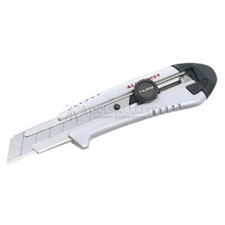 Нож технический Aluminist 25 мм серебристый 3 лезвия с винтовым стопором TAJIMA AC701C/S1-2