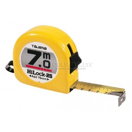 Рулетка измерительная HI LOCK 7х25мм цвет желтый TAJIMA H5P70MY
