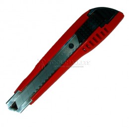 Технический нож 18 мм с автофиксацией лезвия цвет красный 3 лезвия в наборе TAJIMA LC500RB