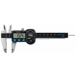 Цифровой штангенциркуль TESA VALUELINE IP67 0–150 мм, 0,01 мм, круглый глубиномер 00539391